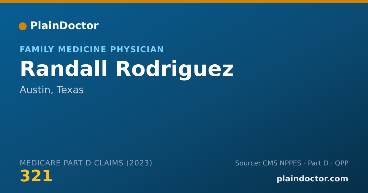 Shareable card for Randall Rodriguez - Family Medicine Physician, Austin, TX