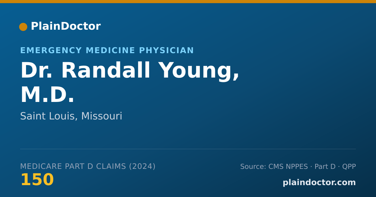 Shareable card for Randall Young, M.D. - Emergency Medicine Physician, Saint Louis, MO