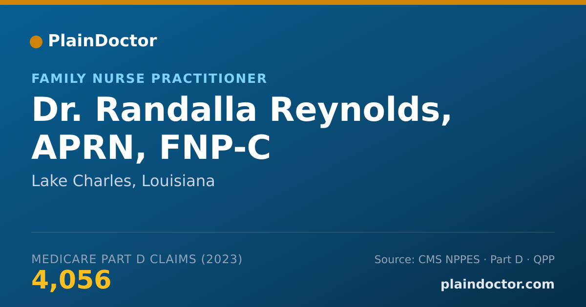 Shareable card for Randalla Reynolds, APRN, FNP-C - Family Nurse Practitioner, Lake Charles, LA