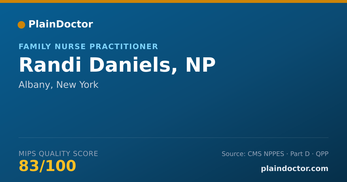 Shareable card for Randi Daniels, NP - Family Nurse Practitioner, Albany, NY