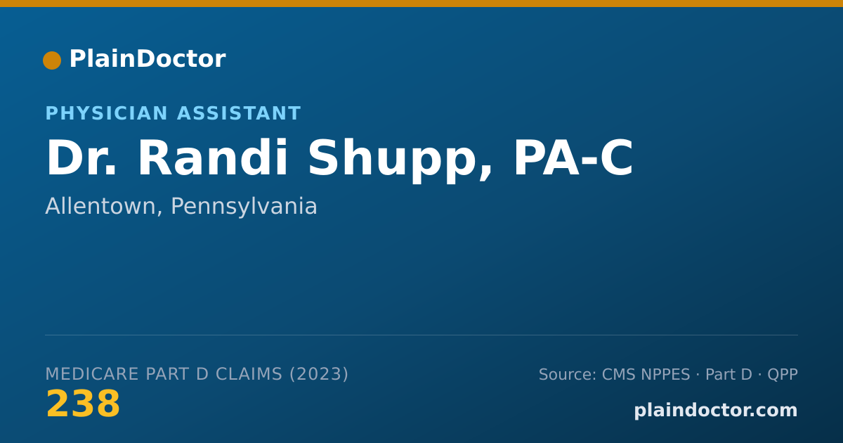 Shareable card for Randi Shupp, PA-C - Physician Assistant, Allentown, PA