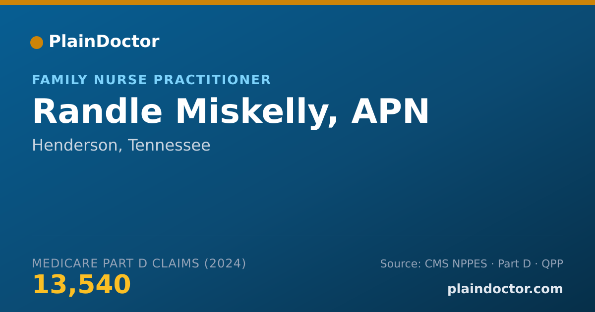 Shareable card for Randle Miskelly, APN - Family Nurse Practitioner, Henderson, TN