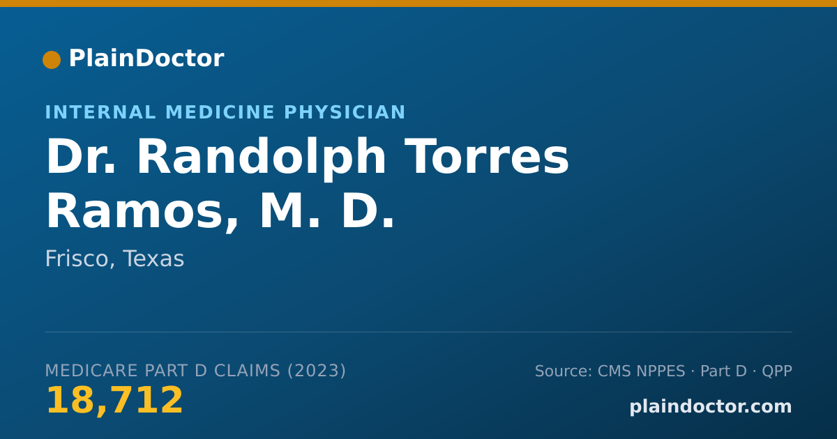 Shareable card for Randolph Torres Ramos, M. D. - Internal Medicine Physician, Frisco, TX