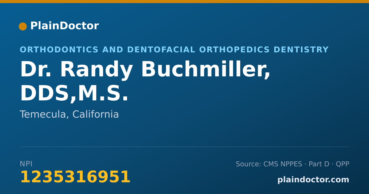 Shareable card for Randy Buchmiller, DDS,M.S. - Orthodontics and Dentofacial Orthopedics Dentistry, Temecula, CA