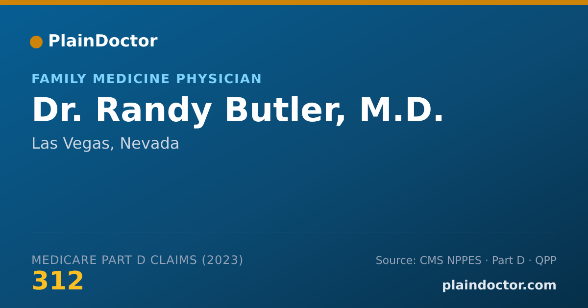 Shareable card for Randy Butler, M.D. - Family Medicine Physician, Las Vegas, NV