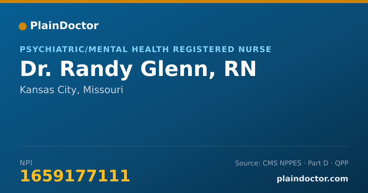Shareable card for Randy Glenn, RN - Psychiatric/Mental Health Registered Nurse, Kansas City, MO