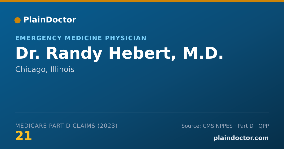 Shareable card for Randy Hebert, M.D. - Emergency Medicine Physician, Chicago, IL
