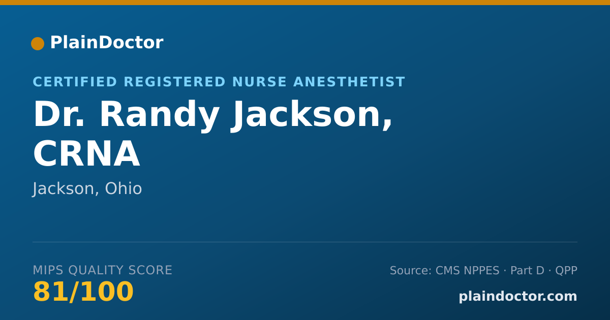 Shareable card for Randy Jackson, CRNA - Certified Registered Nurse Anesthetist, Jackson, OH