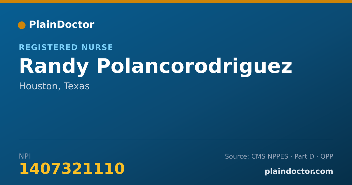 Shareable card for Randy Polancorodriguez - Registered Nurse, Houston, TX