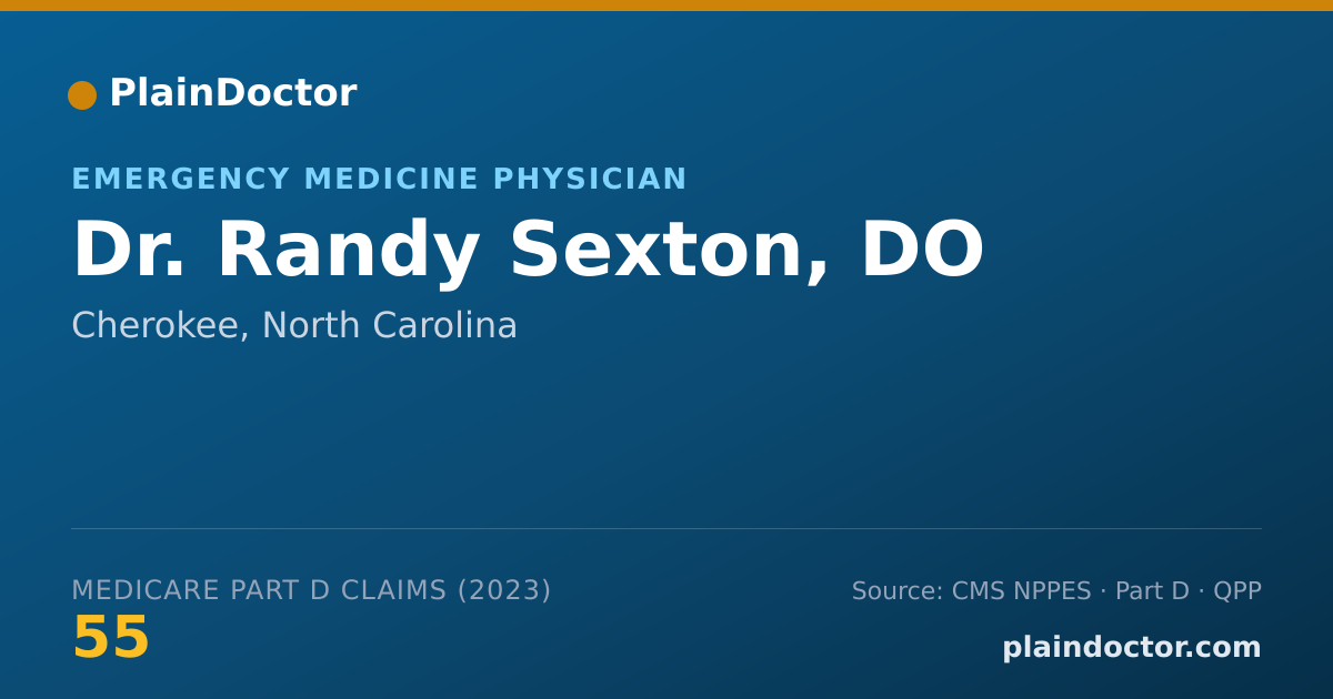 Shareable card for Randy Sexton, DO - Emergency Medicine Physician, Cherokee, NC