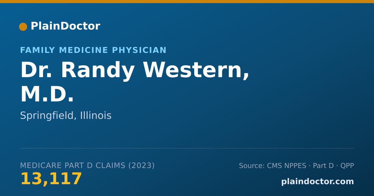 Shareable card for Randy Western, M.D. - Family Medicine Physician, Springfield, IL