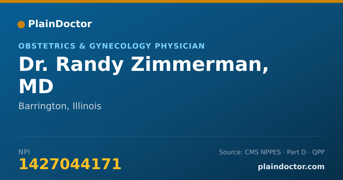 Shareable card for Randy Zimmerman, MD - Obstetrics & Gynecology Physician, Barrington, IL