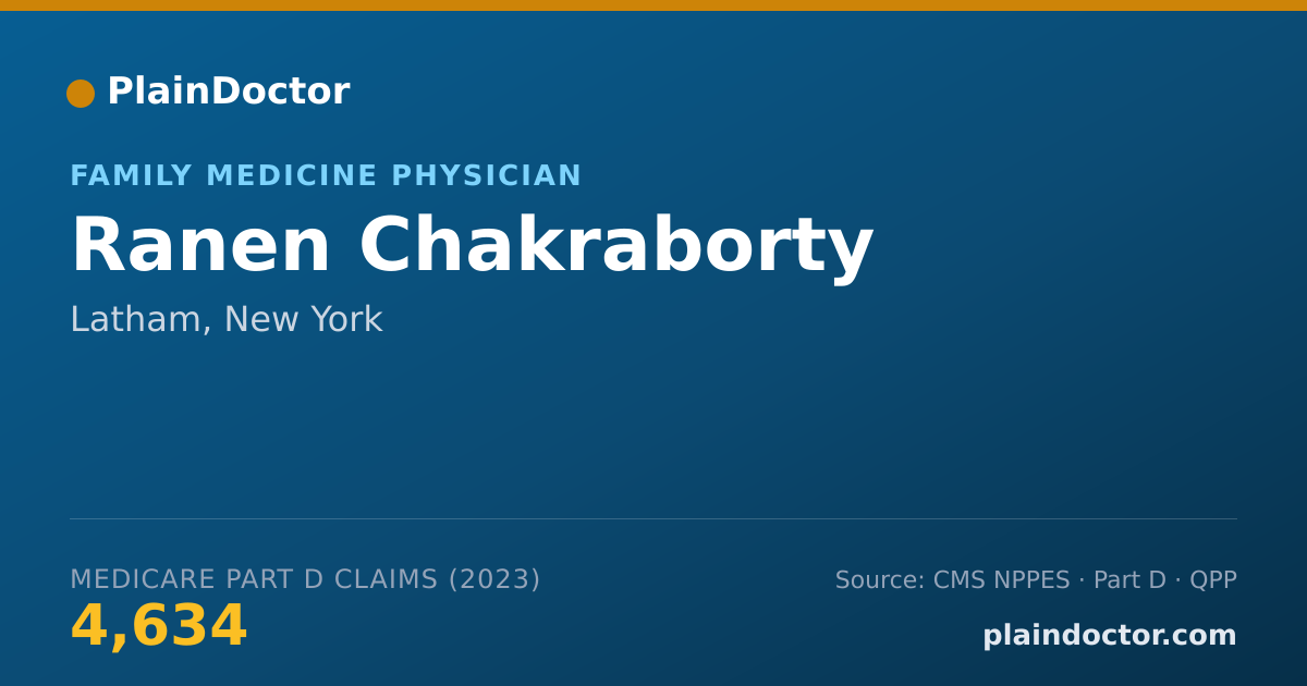 Shareable card for Ranen Chakraborty - Family Medicine Physician, Latham, NY
