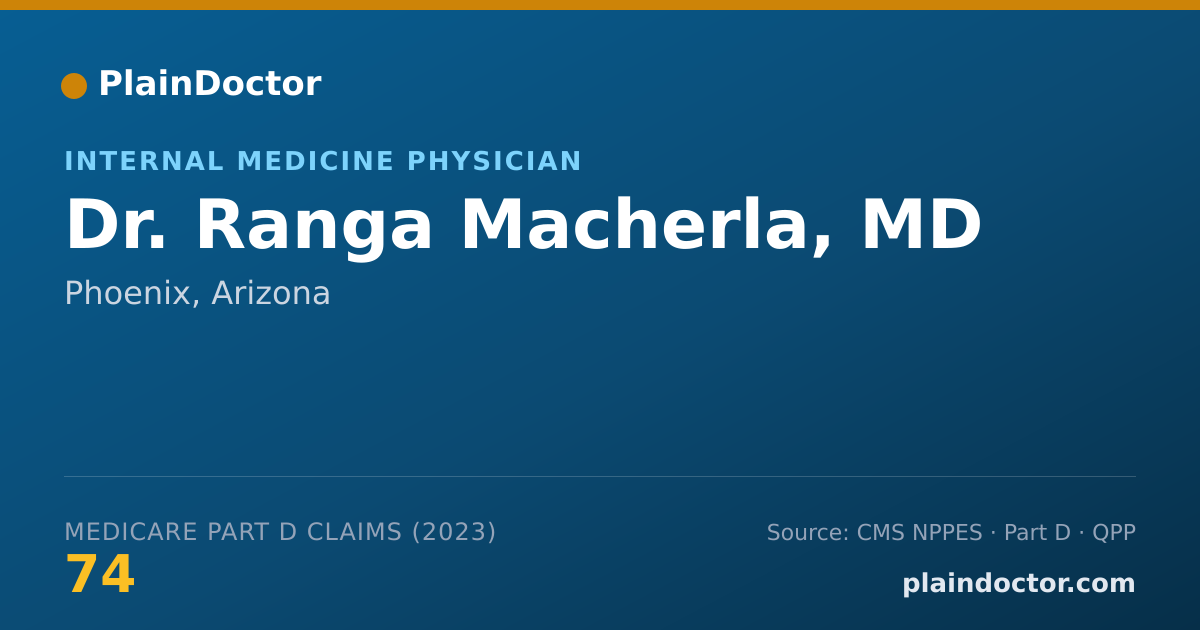 Shareable card for Ranga Macherla, MD - Internal Medicine Physician, Phoenix, AZ
