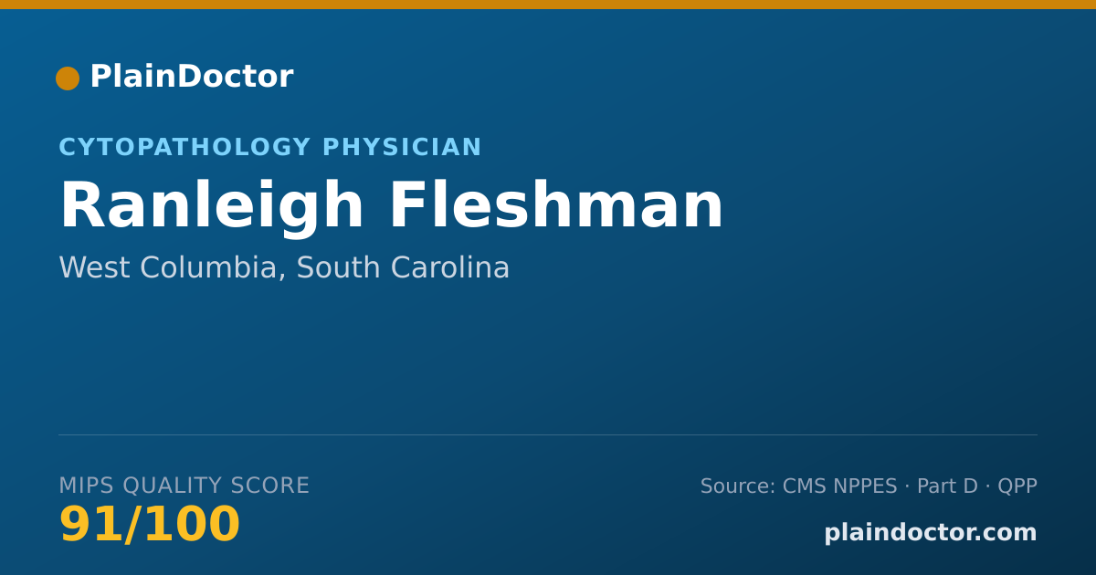 Shareable card for Ranleigh Fleshman - Cytopathology Physician, West Columbia, SC