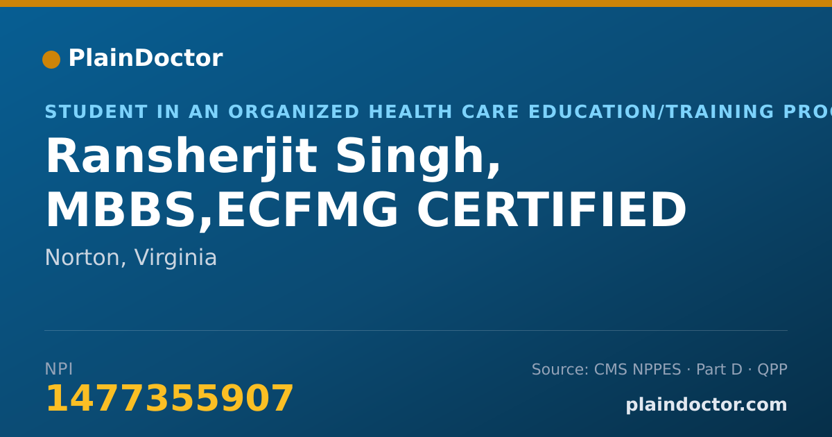 Shareable card for Ransherjit Singh, MBBS,ECFMG CERTIFIED - Gastroenterology Physician, Norton, VA