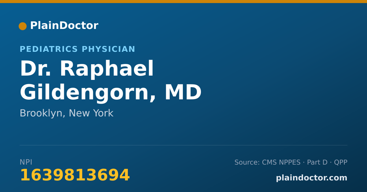 Shareable card for Raphael Gildengorn, MD - Pediatrics Physician, Brooklyn, NY