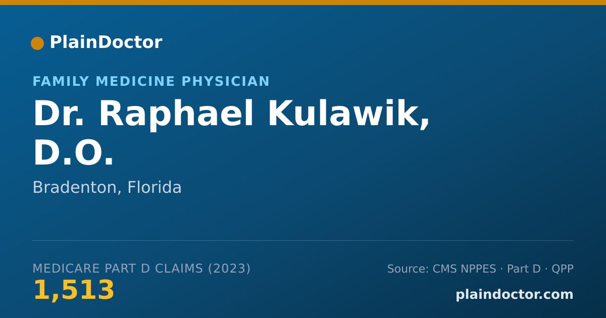 Shareable card for Raphael Kulawik, D.O. - Family Medicine Physician, Bradenton, FL