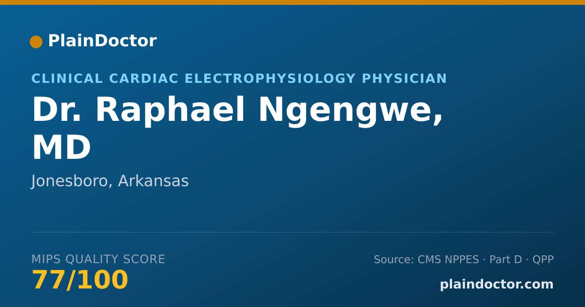 Shareable card for Raphael Ngengwe, MD - Clinical Cardiac Electrophysiology Physician, Jonesboro, AR