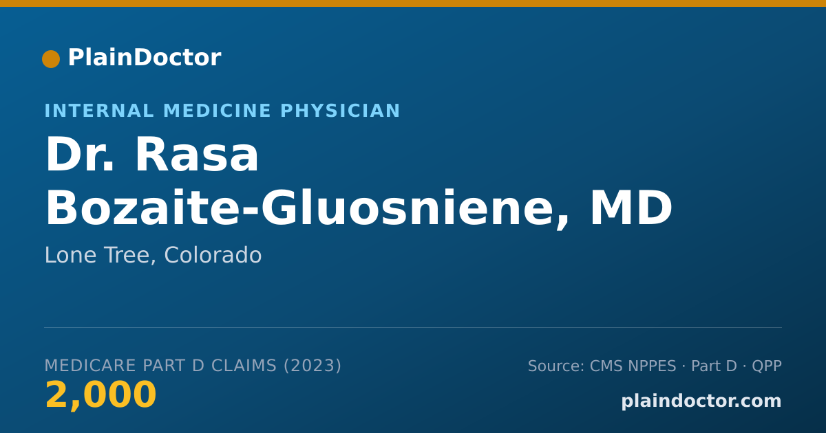 Shareable card for Rasa Bozaite-Gluosniene, MD - Internal Medicine Physician, Lone Tree, CO