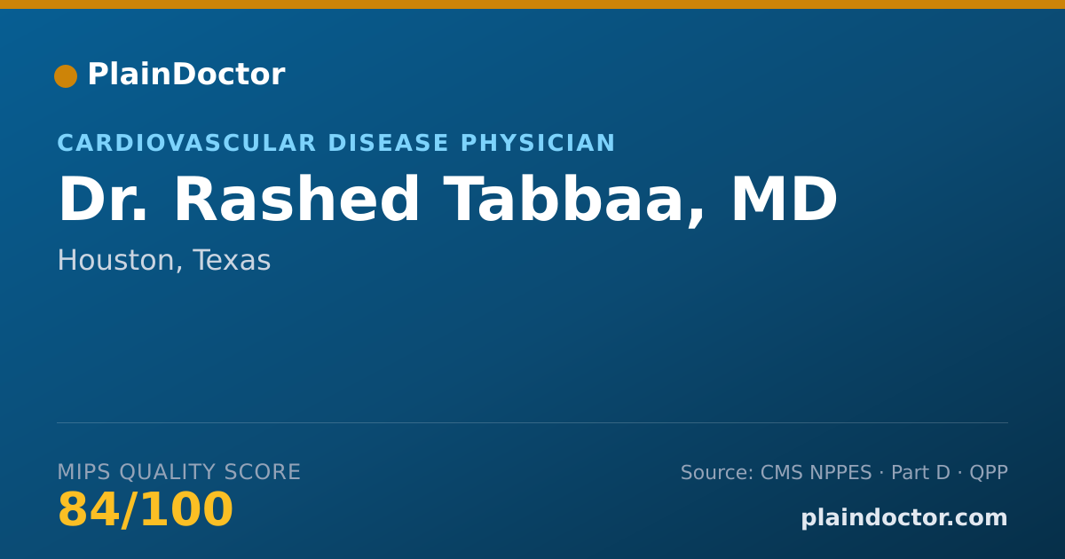 Shareable card for Rashed Tabbaa, MD - Cardiovascular Disease Physician, Houston, TX