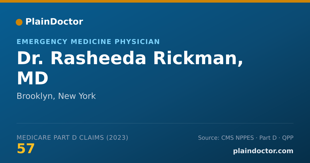 Shareable card for Rasheeda Rickman, MD - Emergency Medicine Physician, Brooklyn, NY