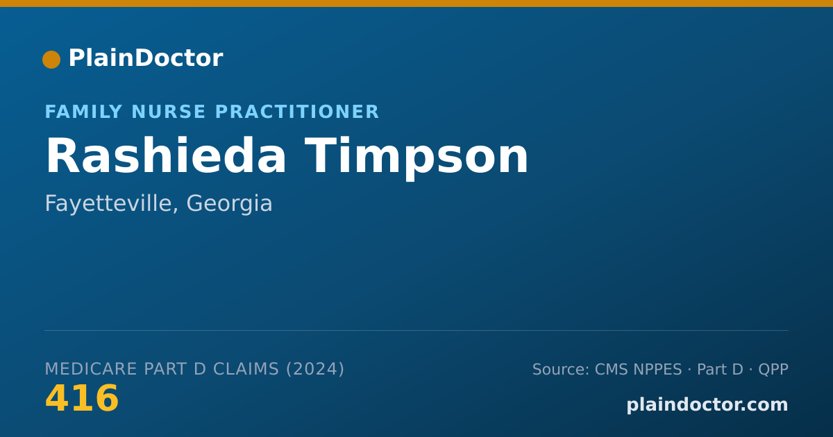 Shareable card for Rashieda Timpson - Family Nurse Practitioner, Fayetteville, GA