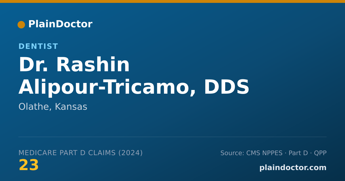 Shareable card for Rashin Alipour-Tricamo, DDS - Dentist, Olathe, KS