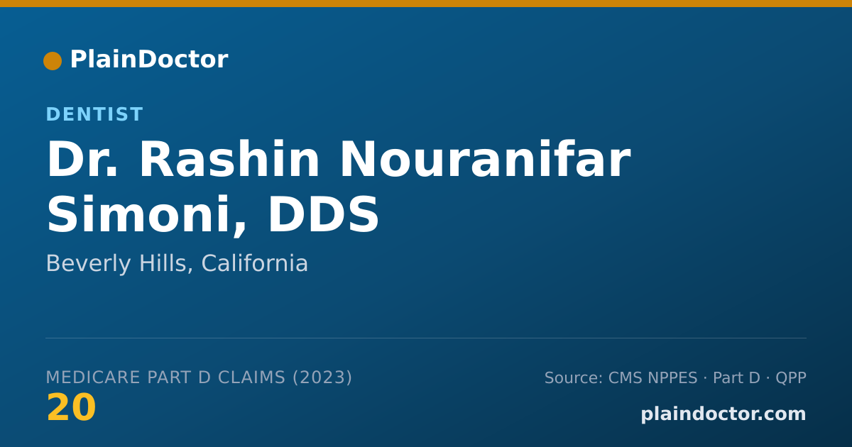 Shareable card for Rashin Nouranifar Simoni, DDS - Dentist, Beverly Hills, CA