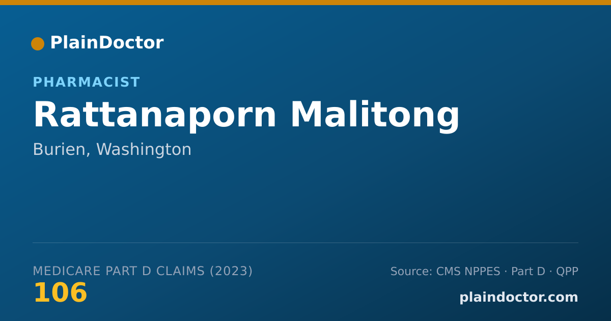 Shareable card for Rattanaporn Malitong - Pharmacist, Burien, WA