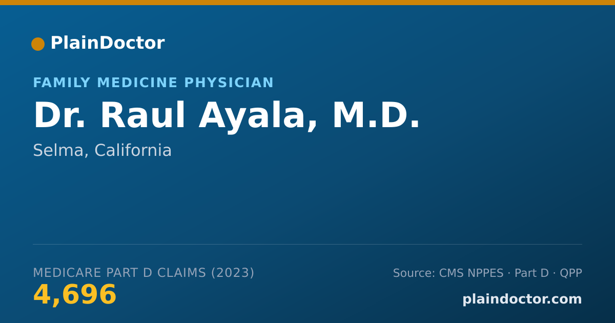 Shareable card for Raul Ayala, M.D. - Family Medicine Physician, Selma, CA