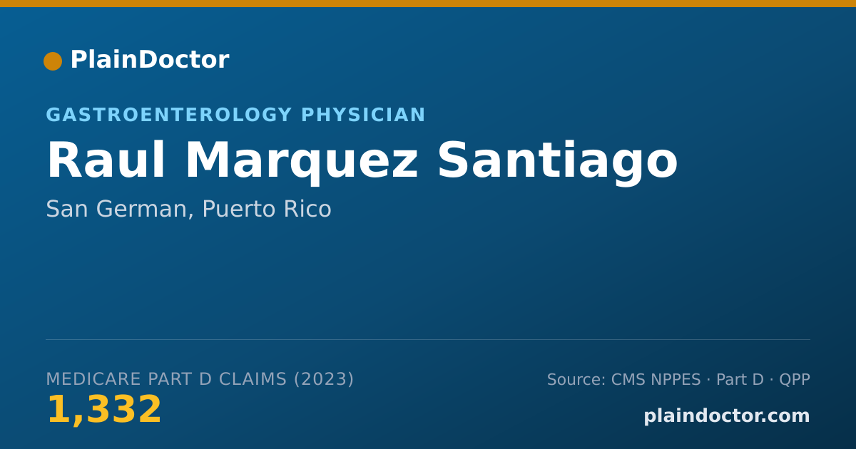 Shareable card for Raul Marquez Santiago - Gastroenterology Physician, San German, PR