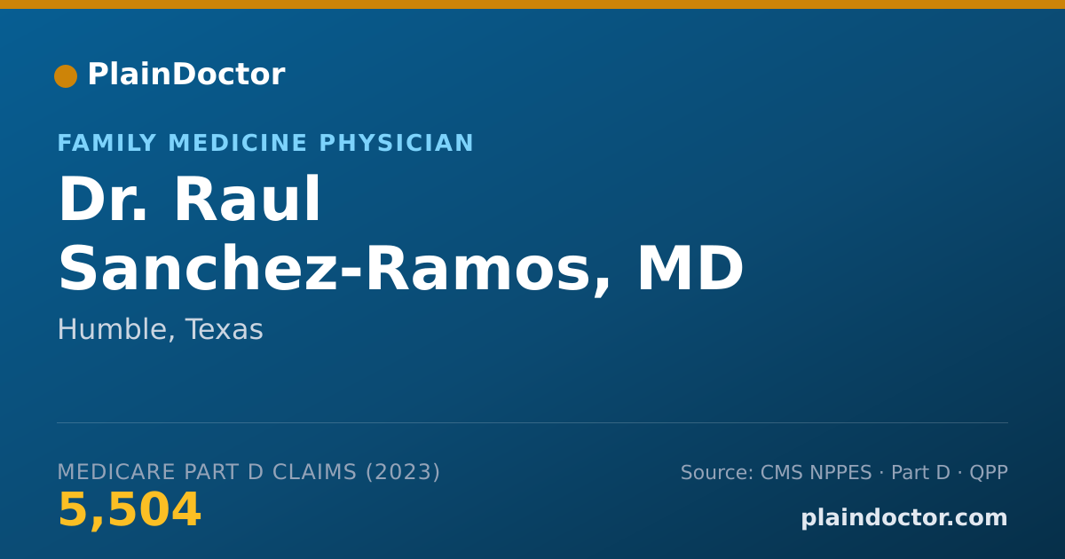 Shareable card for Raul Sanchez-Ramos, MD - Family Medicine Physician, Humble, TX