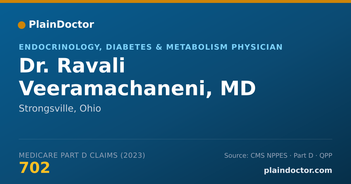 Shareable card for Ravali Veeramachaneni, MD - Endocrinology, Diabetes & Metabolism Physician, Strongsville, OH