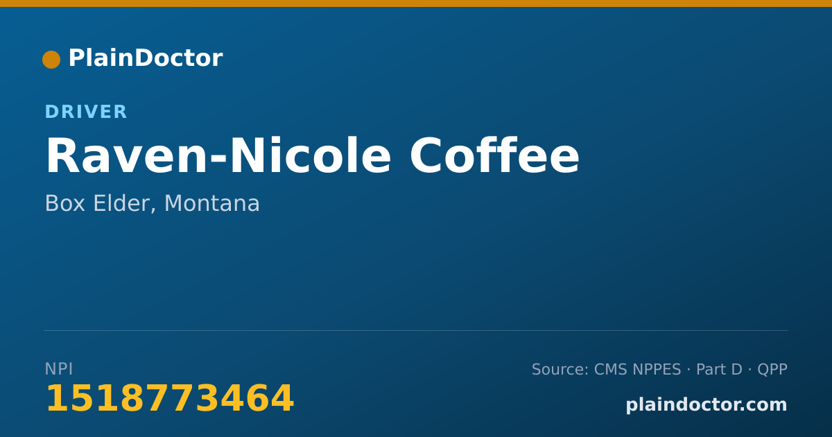 Shareable card for Raven-Nicole Coffee - Driver, Box Elder, MT