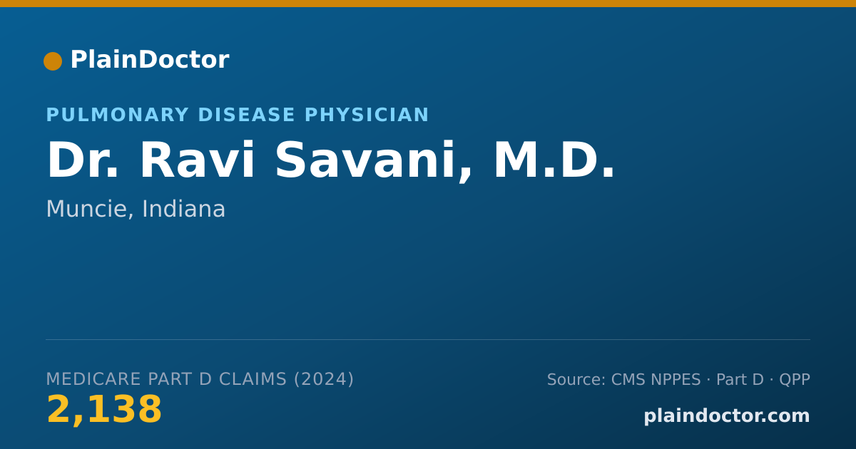 Shareable card for Ravi Savani, M.D. - Student in an Organized Health Care Education/Training Program, Muncie, IN