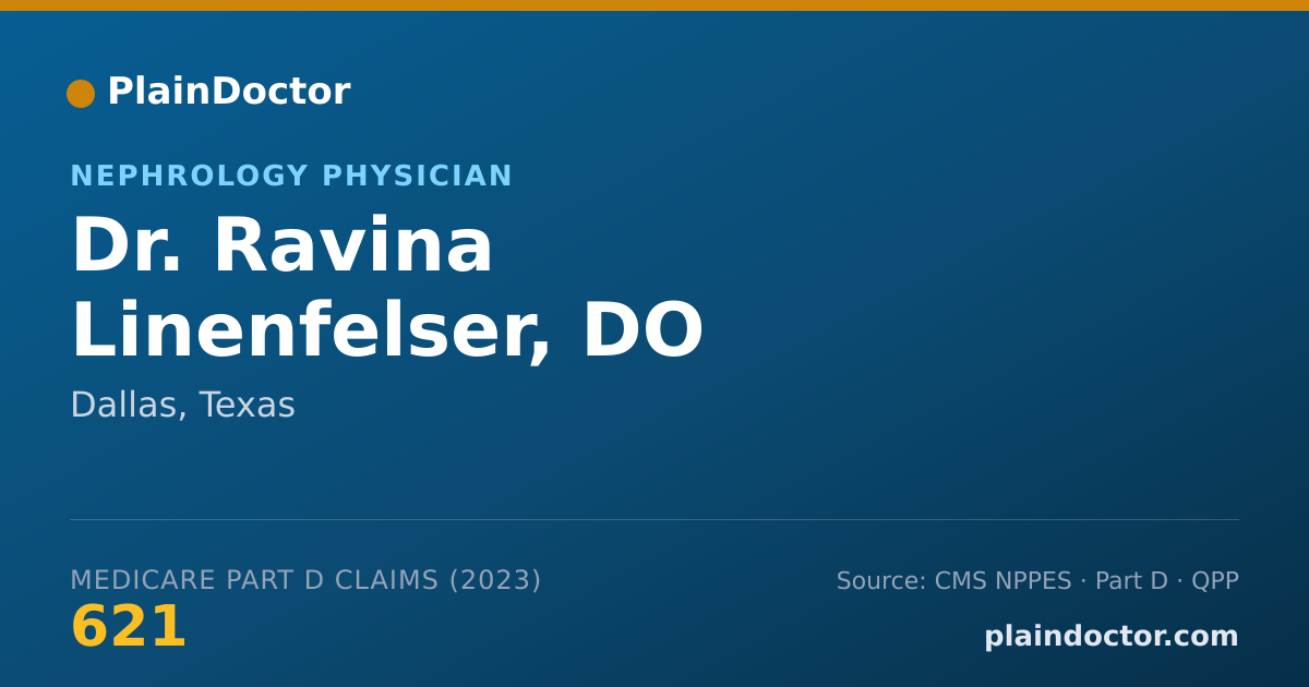 Shareable card for Ravina Linenfelser, DO - Nephrology Physician, Dallas, TX