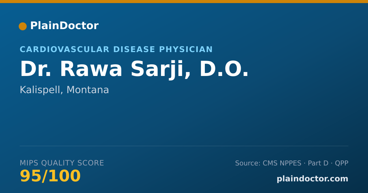 Shareable card for Rawa Sarji, D.O. - Cardiovascular Disease Physician, Kalispell, MT