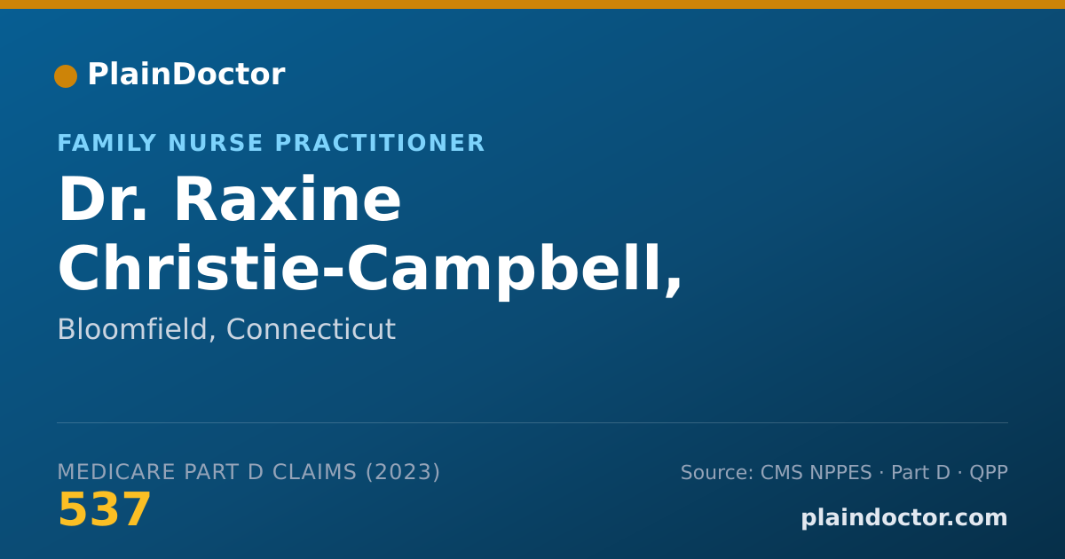 Shareable card for Raxine Christie-Campbell, APRN - Family Nurse Practitioner, Bloomfield, CT