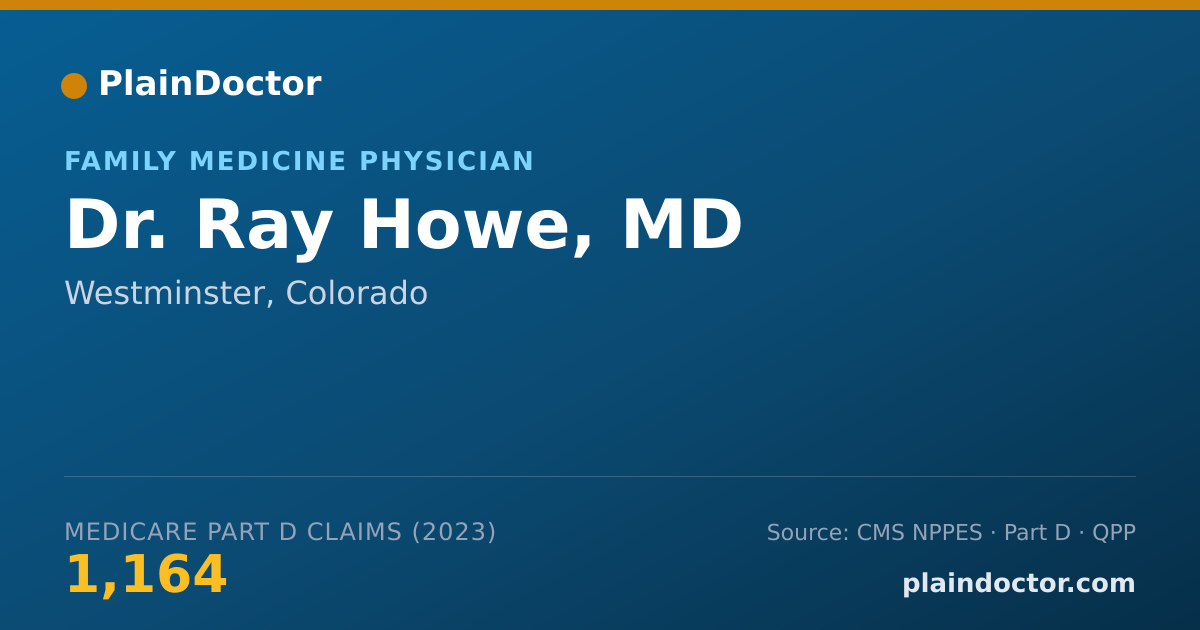 Shareable card for Ray Howe, MD - Family Medicine Physician, Westminster, CO