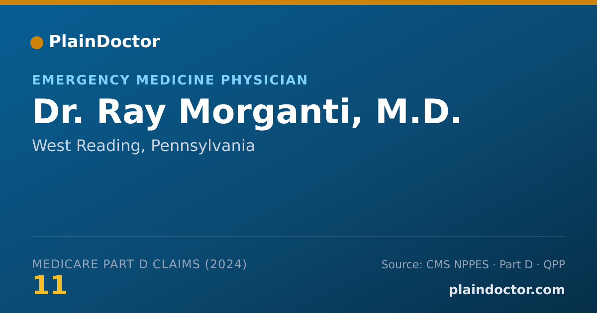Shareable card for Ray Morganti, M.D. - Emergency Medicine Physician, West Reading, PA