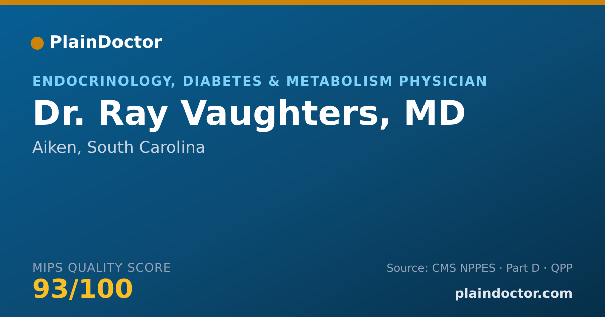 Shareable card for Ray Vaughters, MD - Endocrinology, Diabetes & Metabolism Physician, Aiken, SC