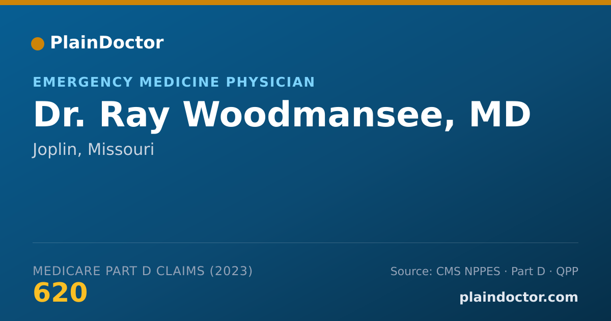 Shareable card for Ray Woodmansee, MD - Emergency Medicine Physician, Joplin, MO