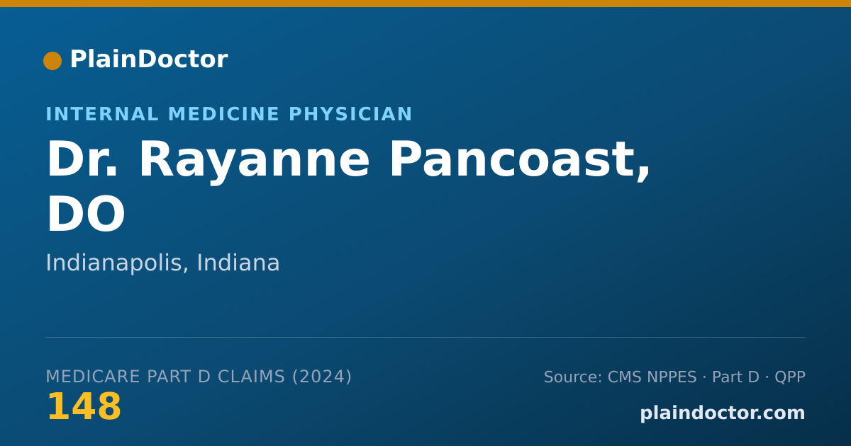 Shareable card for Rayanne Pancoast, DO - Internal Medicine Physician, Indianapolis, IN