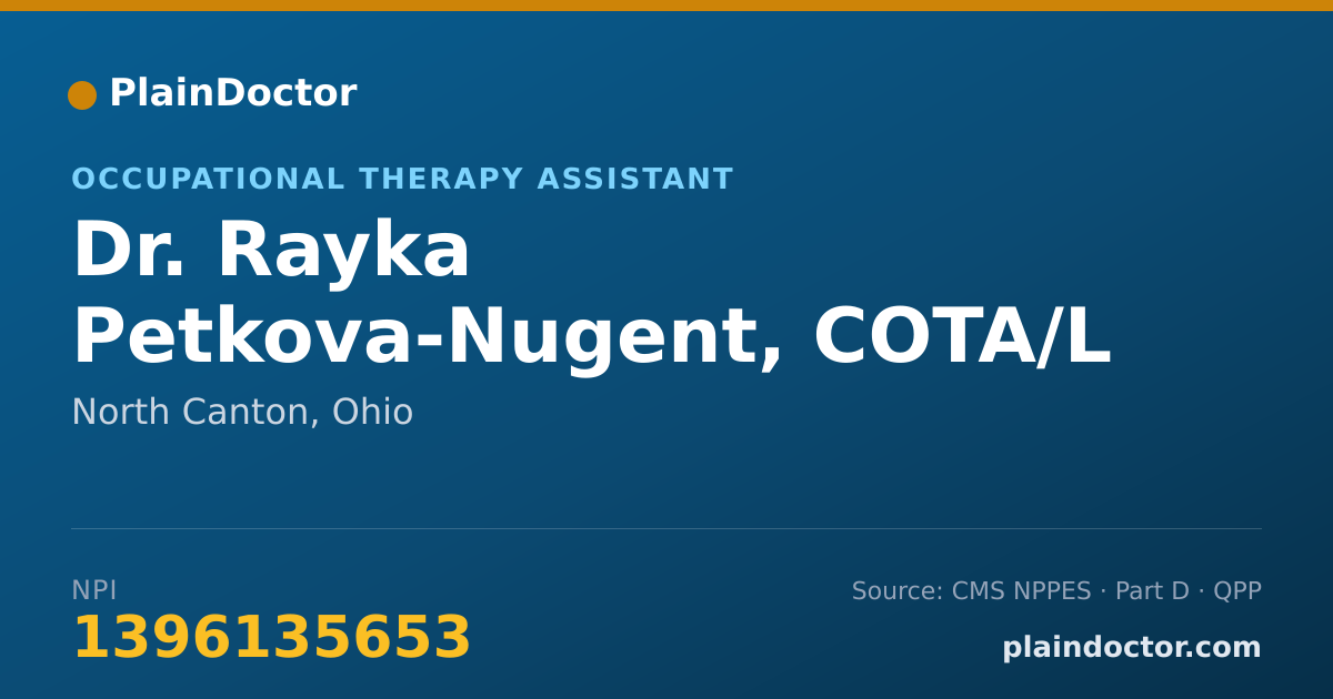 Shareable card for Rayka Petkova-Nugent, COTA/L - Occupational Therapy Assistant, North Canton, OH
