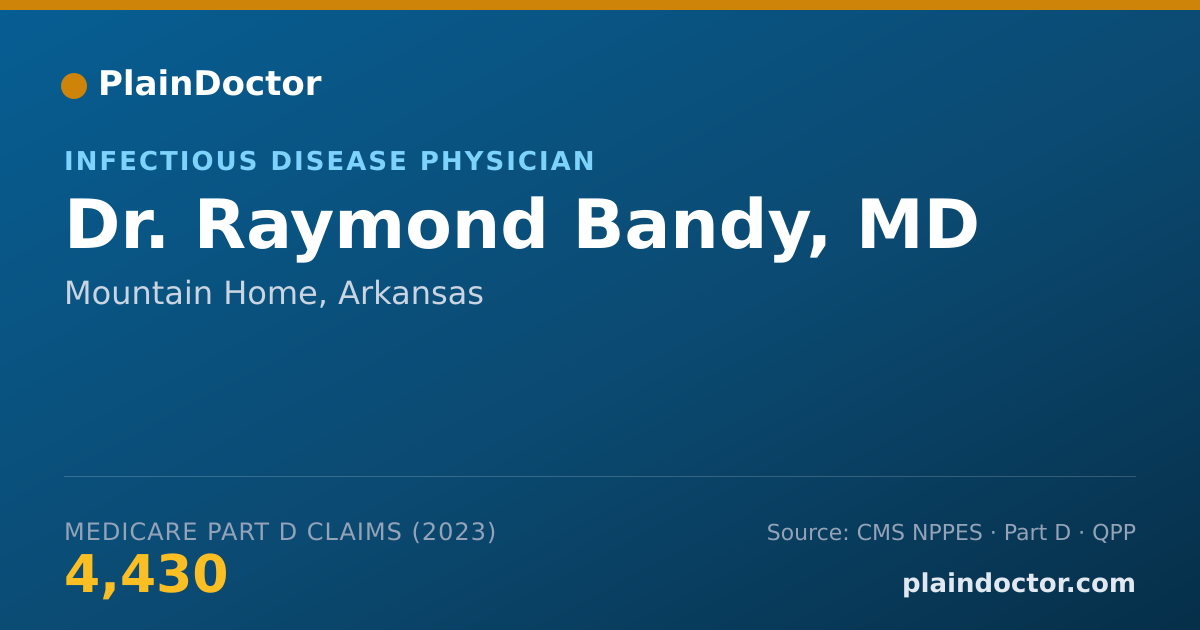 Shareable card for Raymond Bandy, MD - Infectious Disease Physician, Mountain Home, AR