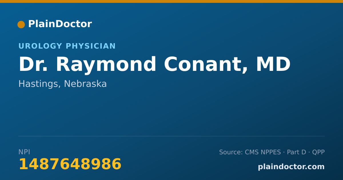 Shareable card for Raymond Conant, MD - Urology Physician, Hastings, NE