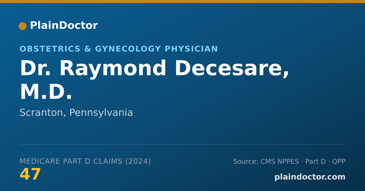 Shareable card for Raymond Decesare, M.D. - Obstetrics & Gynecology Physician, Scranton, PA