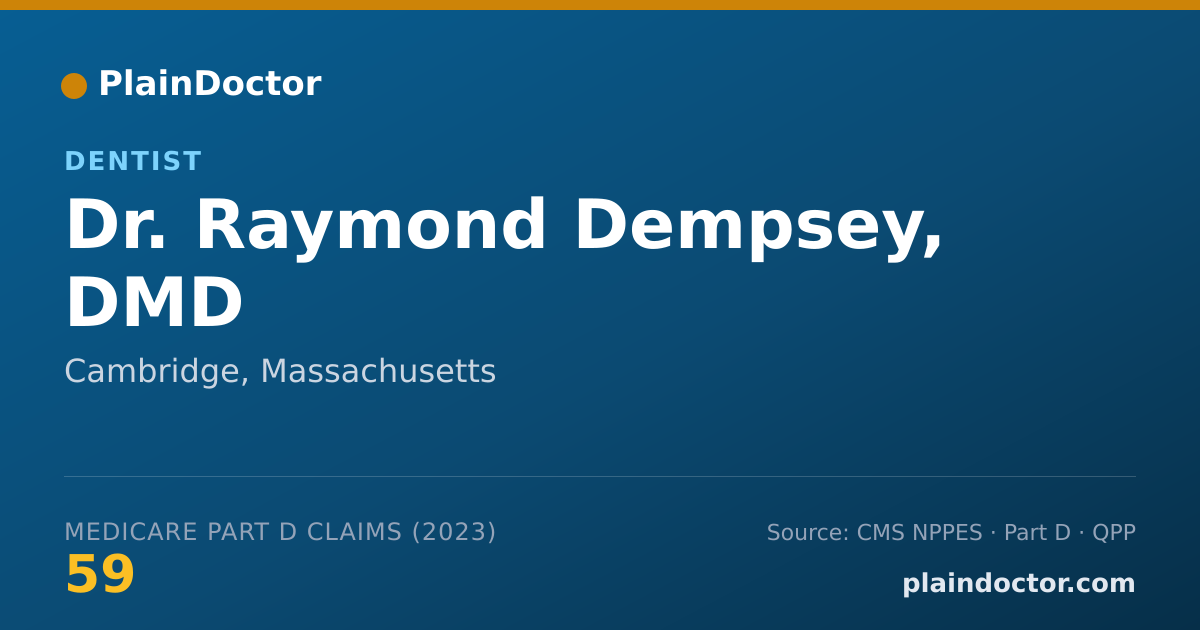 Shareable card for Raymond Dempsey, DMD - Dentist, Cambridge, MA