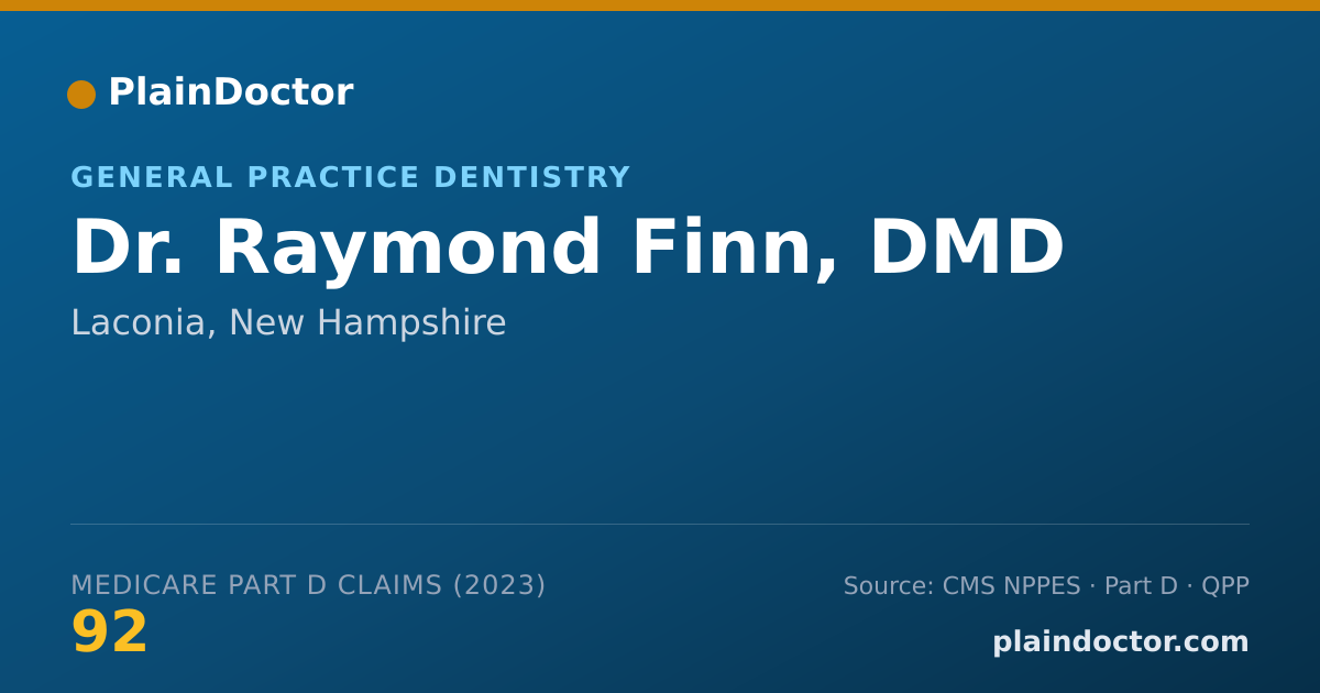 Shareable card for Raymond Finn, DMD - General Practice Dentistry, Laconia, NH
